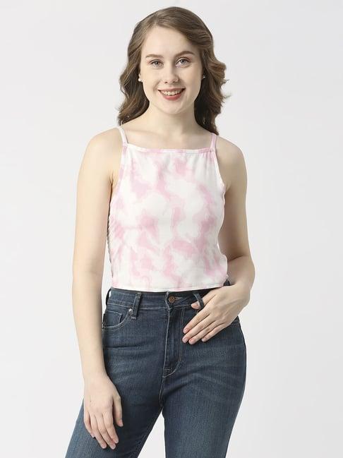 pepe jeans pink camouflage top