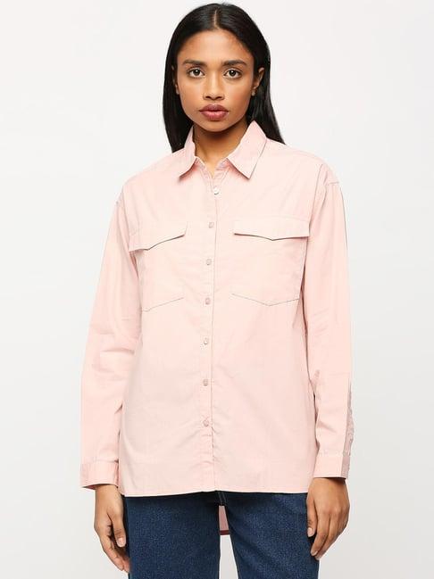 pepe jeans pink cotton shirt