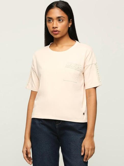 pepe jeans pink cotton t-shirt