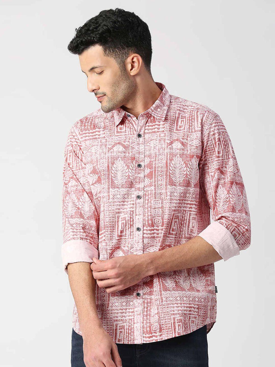 pepe jeans printed cotton casual shirt