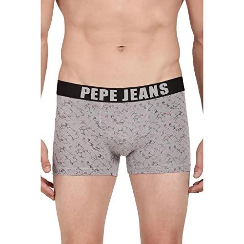 pepe jeans printed cotton trunks innerwear, underwear for men - s