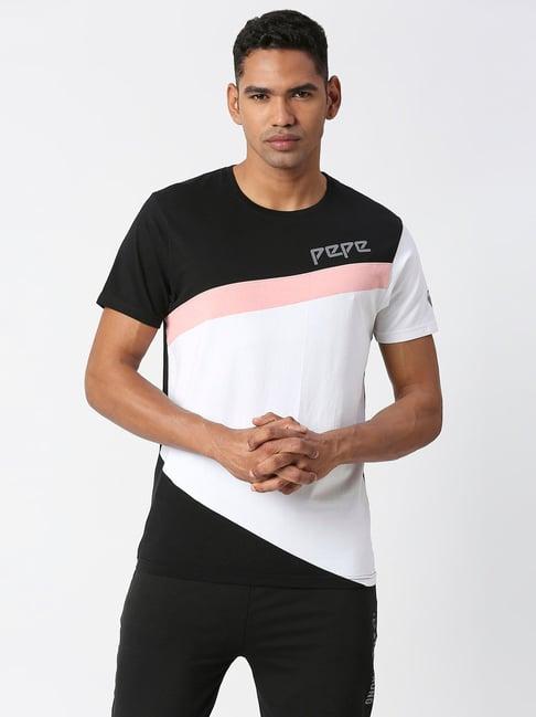 pepe jeans scully black slim fit crew t-shirt