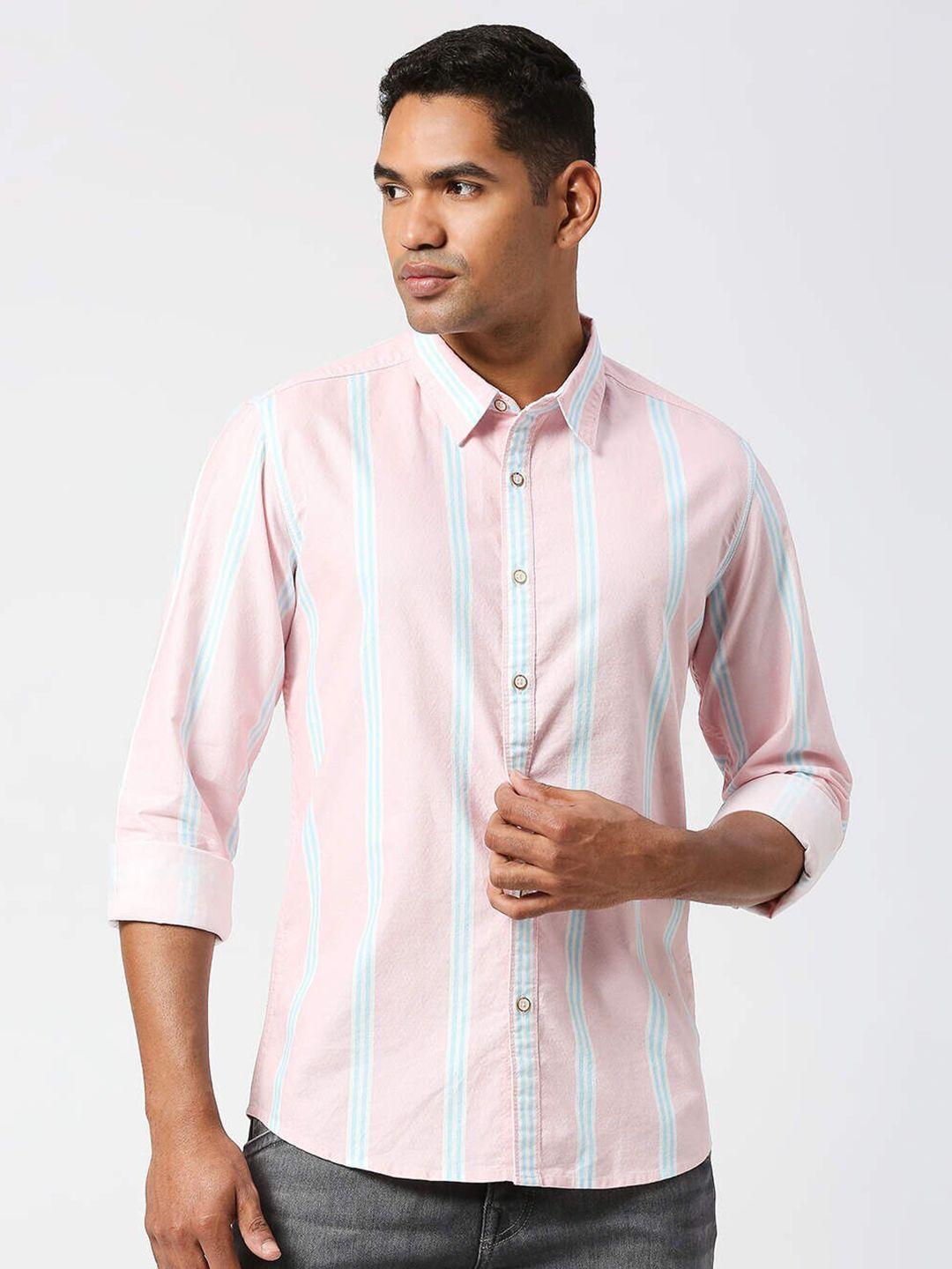 pepe jeans striped cotton casual shirt