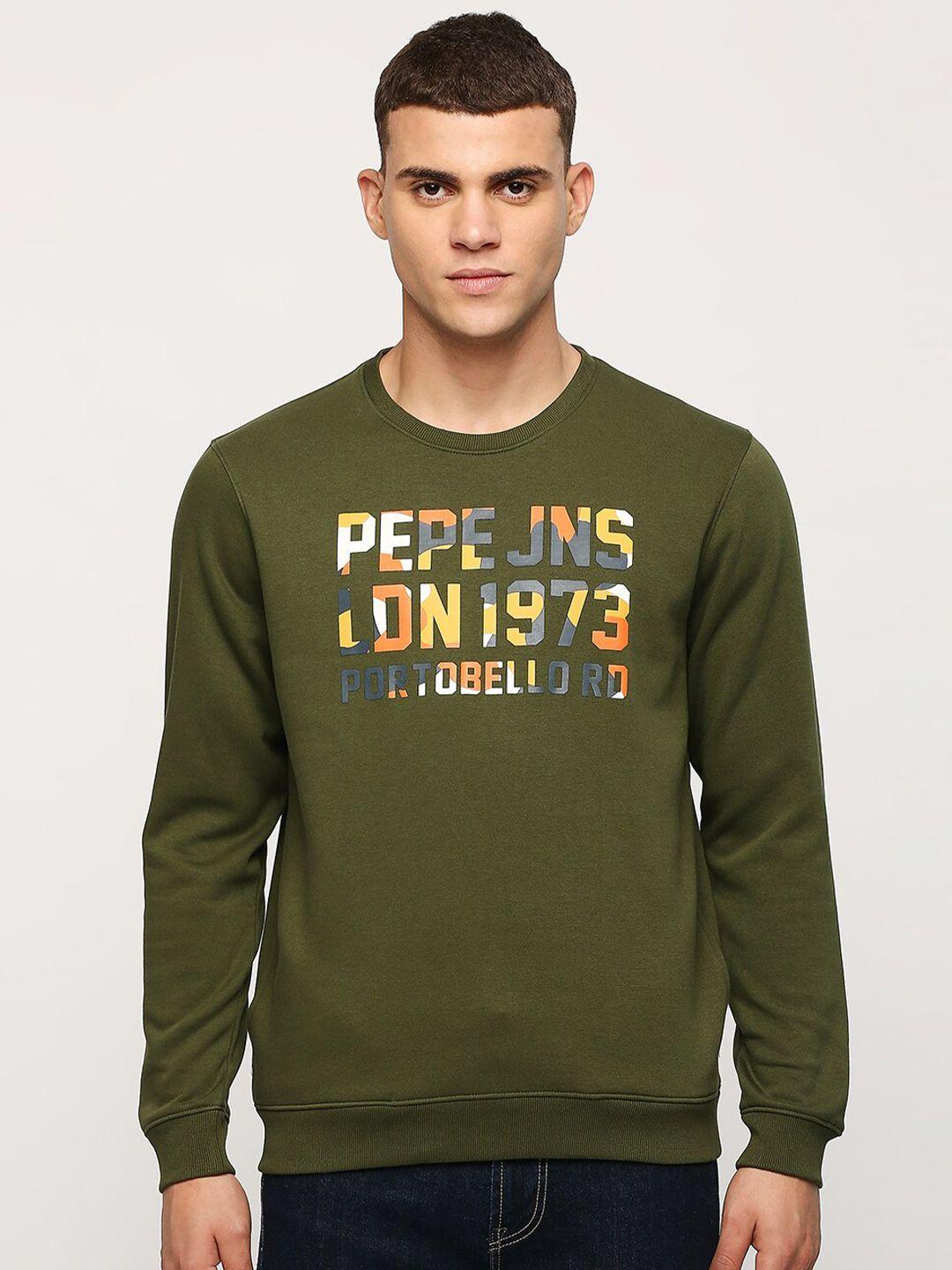 pepe jeans typography printed pullover