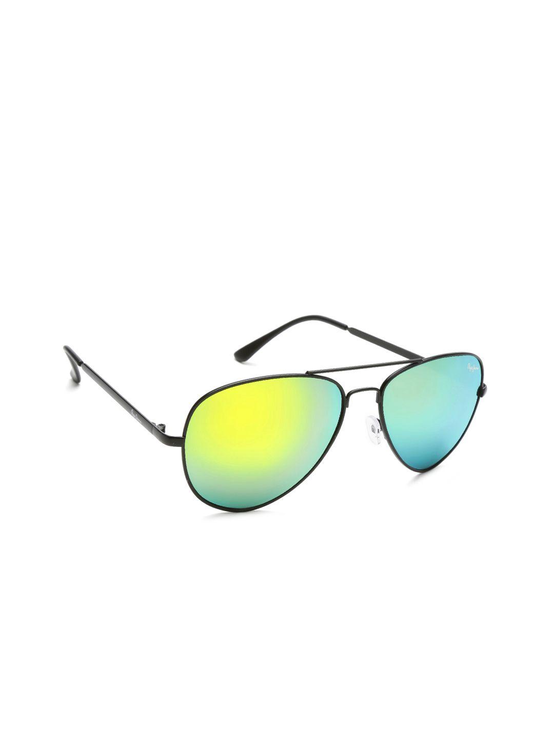 pepe jeans unisex mirrored aviator sunglasses pj5111c4