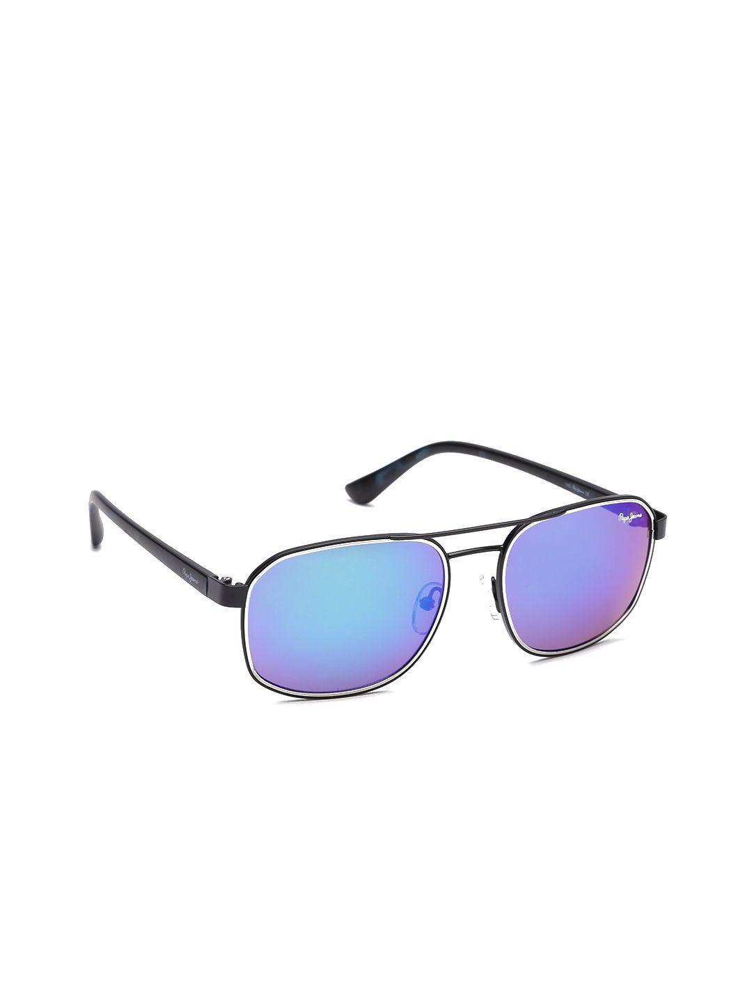 pepe jeans unisex square mirrored sunglasses ns-pj5127c2