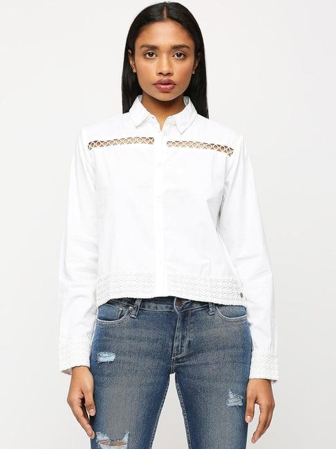 pepe jeans white cotton shirt