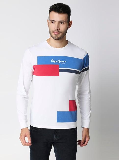 pepe jeans white crew t-shirt