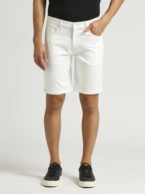 pepe jeans white regular fit shorts