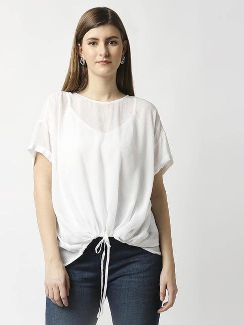 pepe jeans white regular fit top