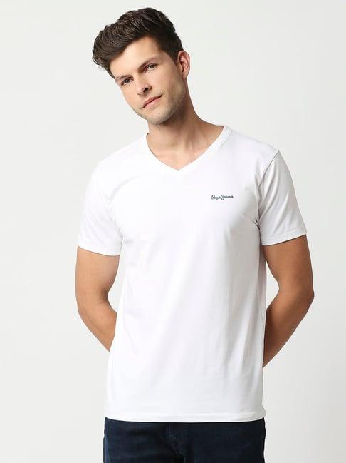 pepe jeans white v neck t-shirt