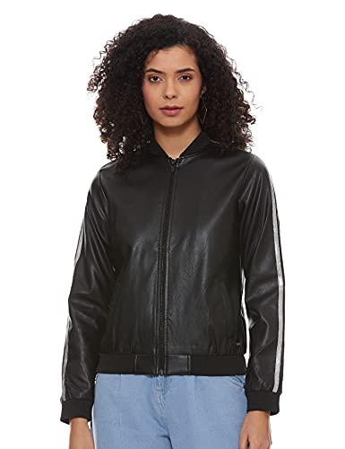 pepe jeans women's blouson jacket (pl401918- black_l)