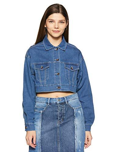 pepe jeans women's jacket (pl401631cd7_blue_l)