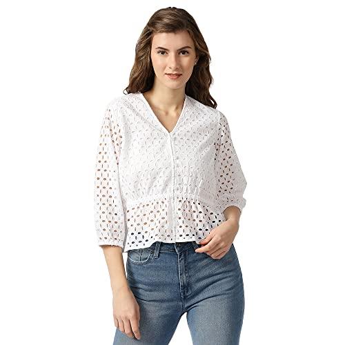 pepe jeans women's regular fit t-shirt (pl304570_white