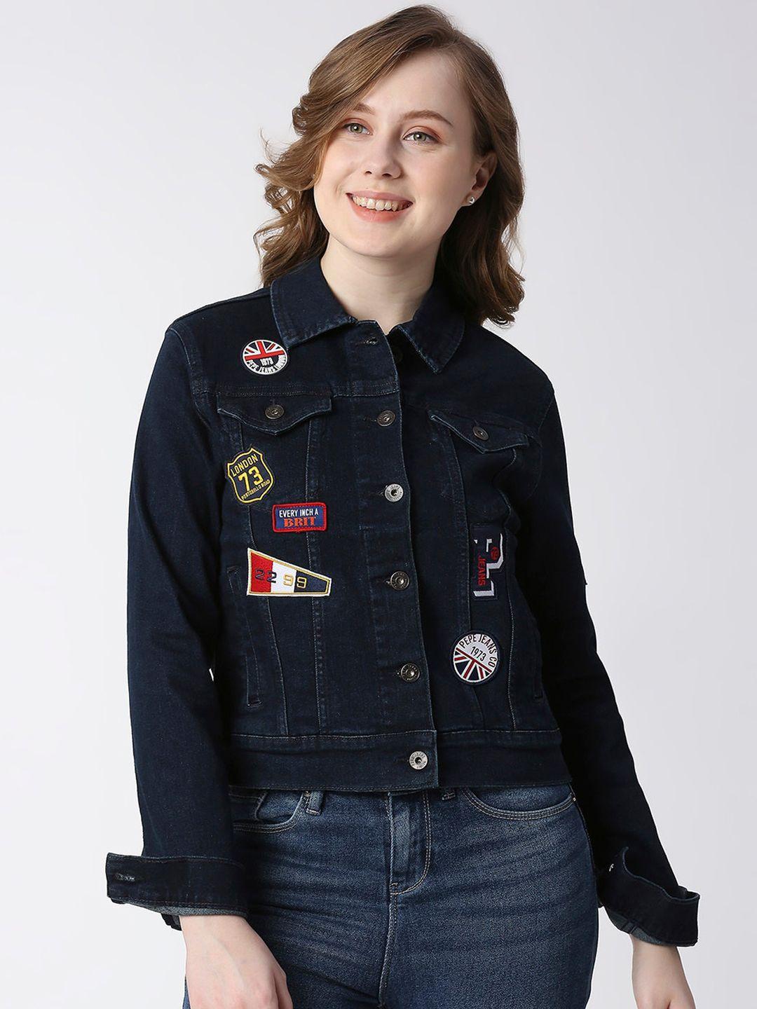 pepe jeans women regular fit denim jacket