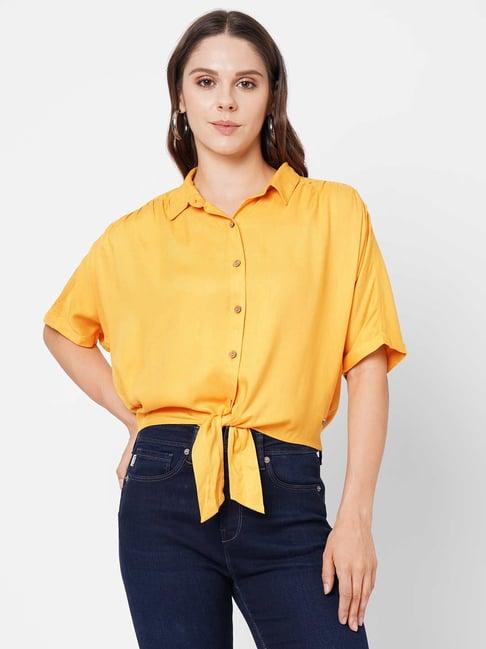 pepe jeans yellow regular fit shirt