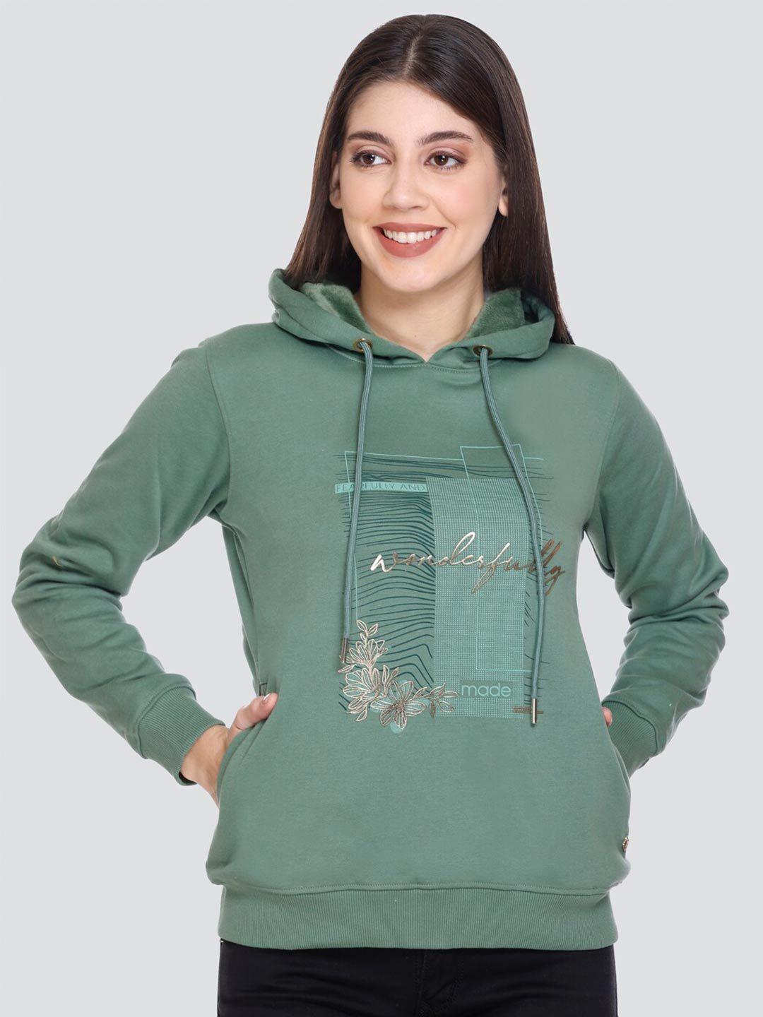 pepls graphic printed hooded fleece sweatshirt