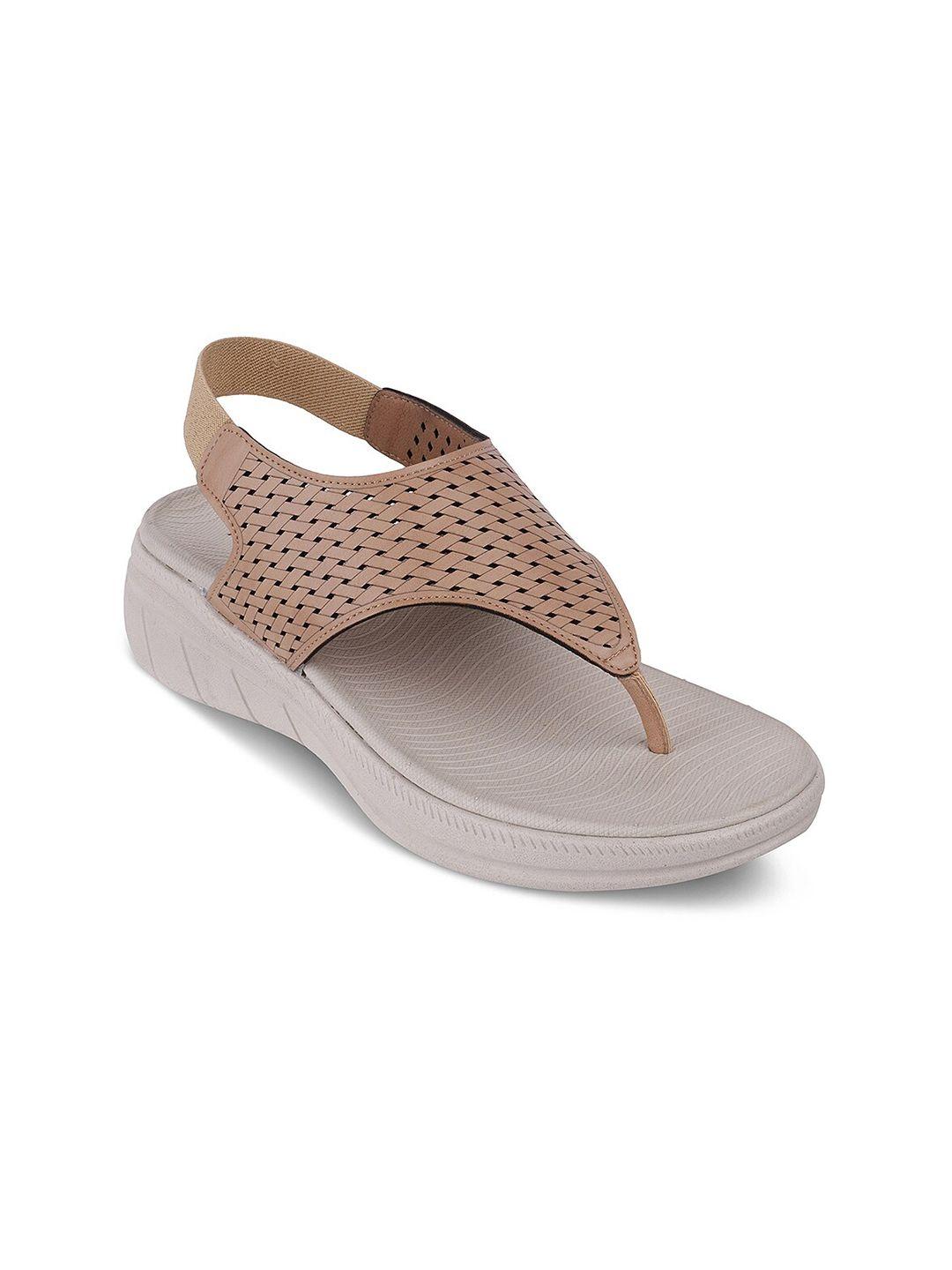 pepper textured t-strap flats