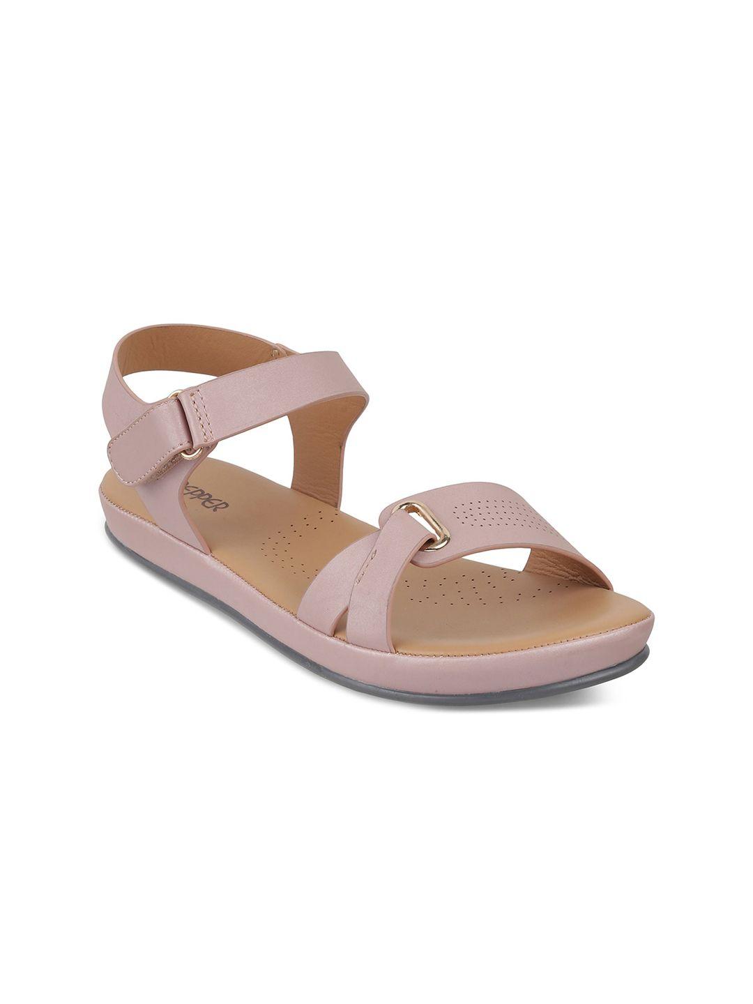 pepper women velcro open toe flats