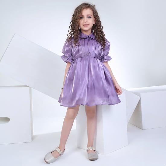 peppermint girl pleated belted a-line dress