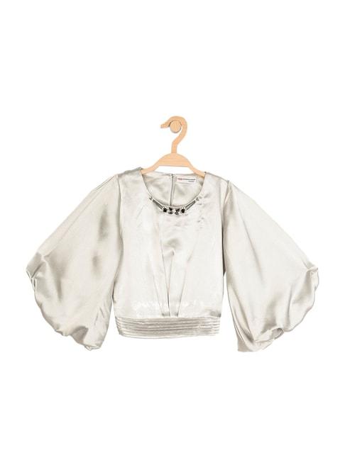 peppermint kids grey solid top