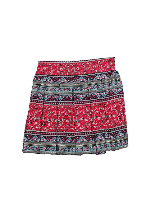 peppermint kids red printed skirt
