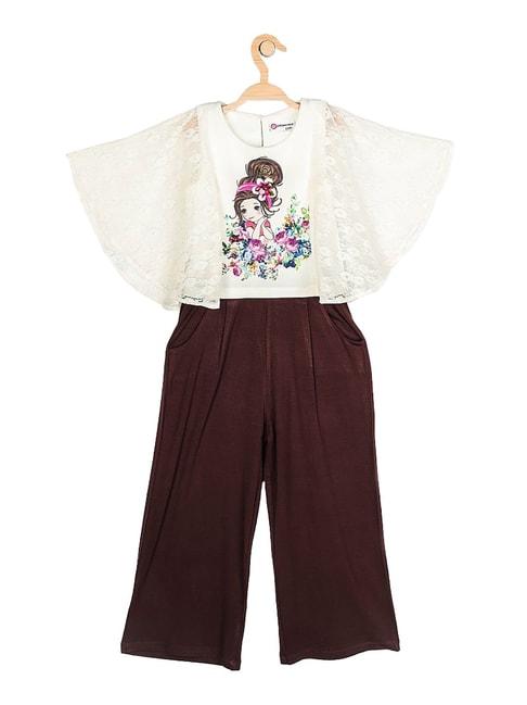 peppermint-kids-white-&-brown-printed-top-with-culotte