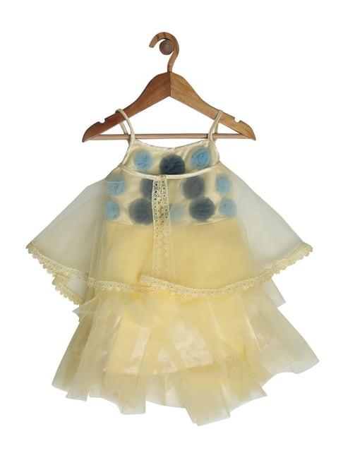 peppermint kids yellow applique dress with jacket