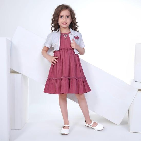 peppermint girls embroidered a-line dress with jacket