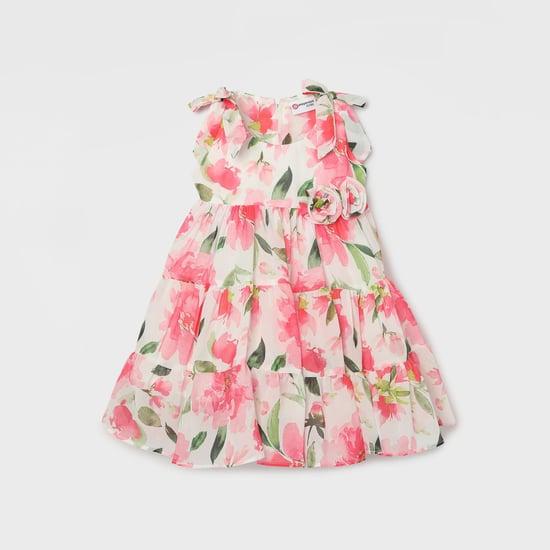 peppermint girls printed tiered dress