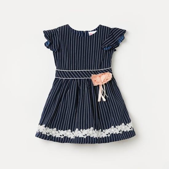 peppermint girls striped a-line dress