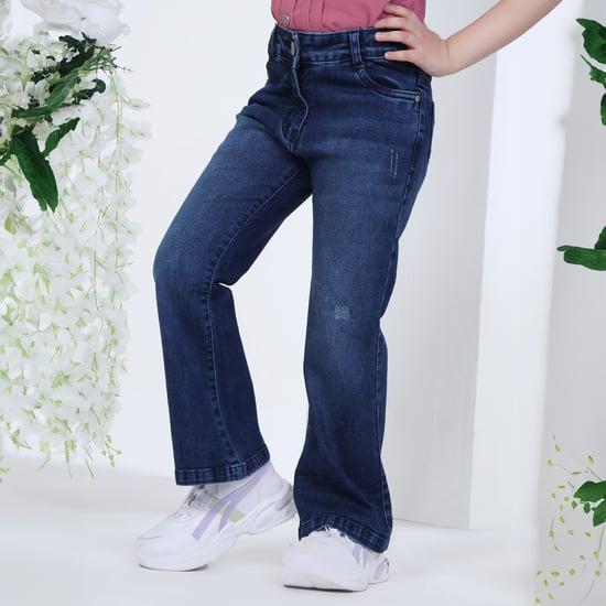 peppermint girls washed slim fit jeans