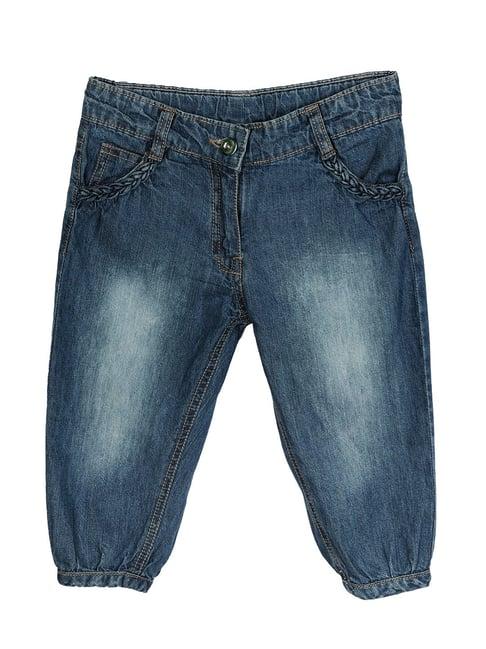 peppermint kids blue solid capri