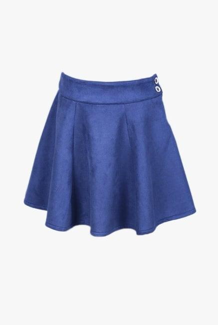 peppermint kids blue solid skirt