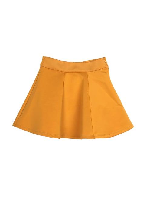 peppermint kids mustard solid skirt
