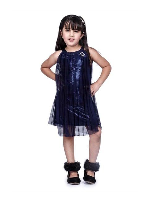 peppermint kids navy sequence dress