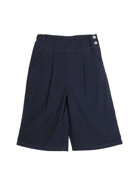 peppermint kids navy solid culotte