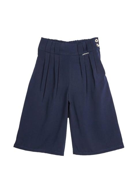 peppermint kids navy solid culotte