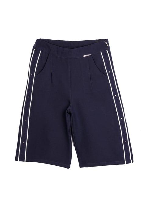 peppermint kids navy solid culottes