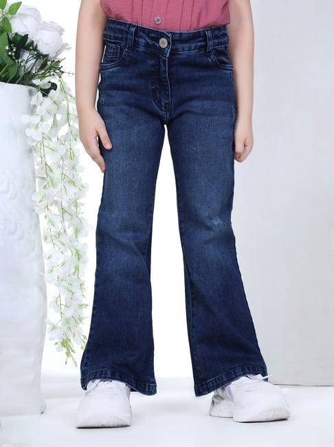 peppermint kids navy solid jeans