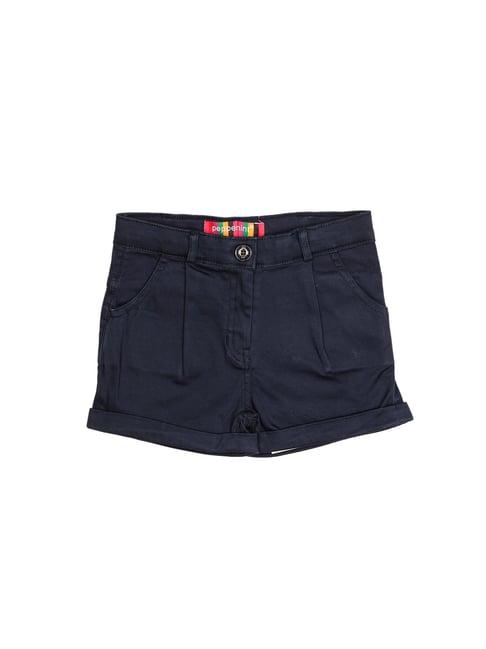 peppermint kids navy solid shorts