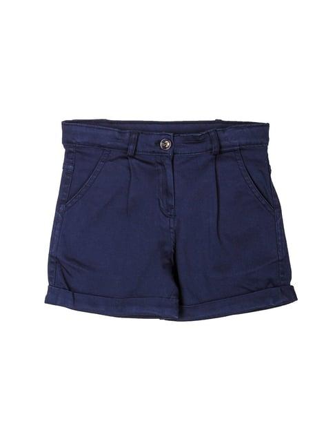 peppermint kids navy solid shorts