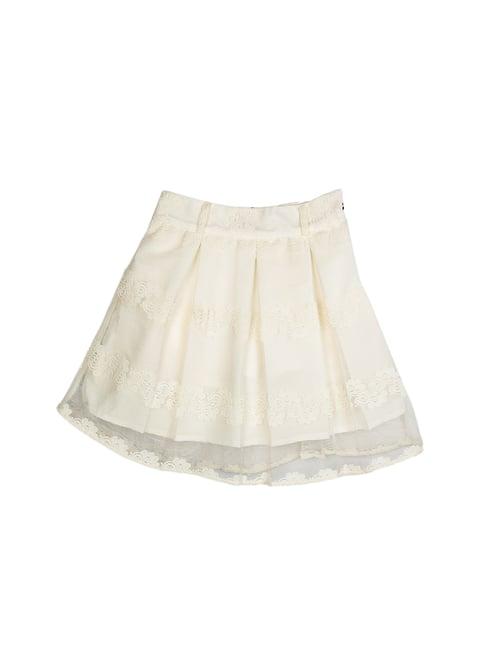 peppermint kids off white lace skirt