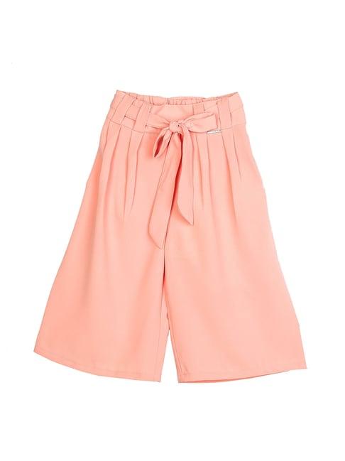 peppermint kids peach solid culottes