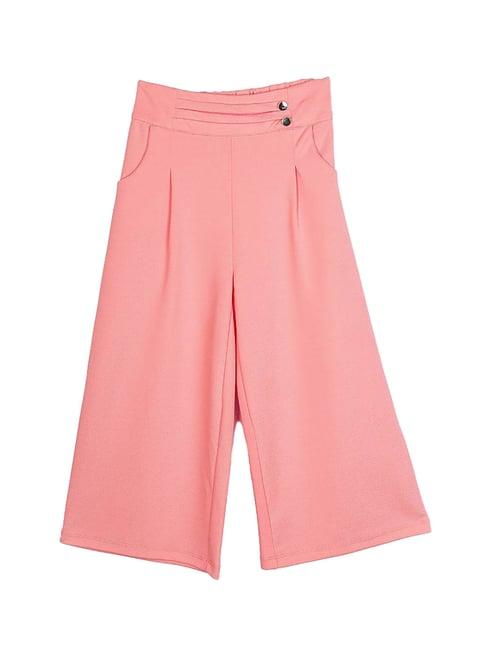 peppermint kids peach solid culottes