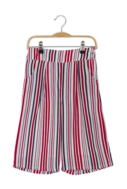 peppermint kids red striped shorts