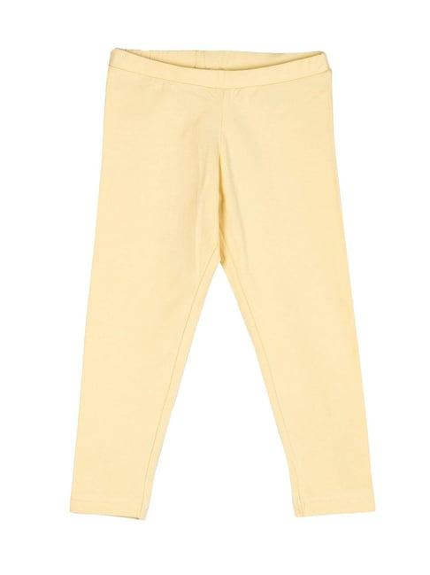 peppermint kids yellow solid leggings