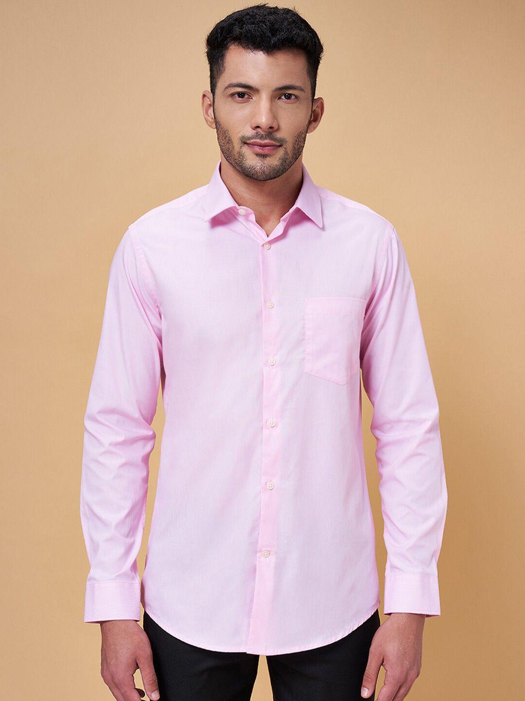 peregrine by pantaloons slim fit cotton formal shirt