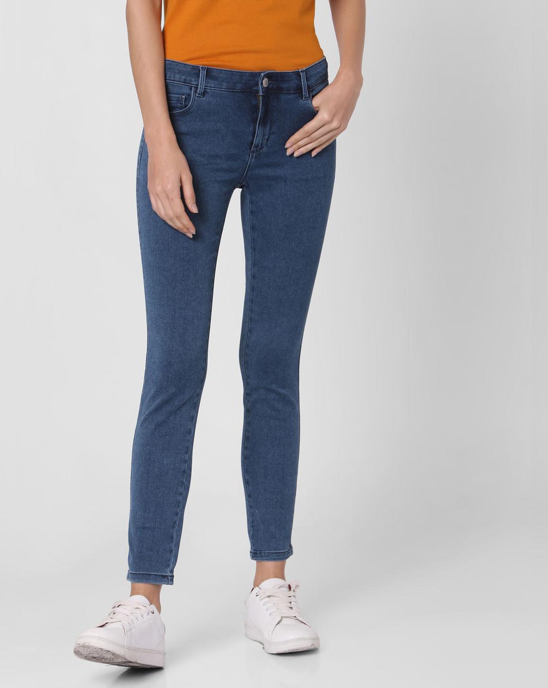 perfect blue mid rise jeggings