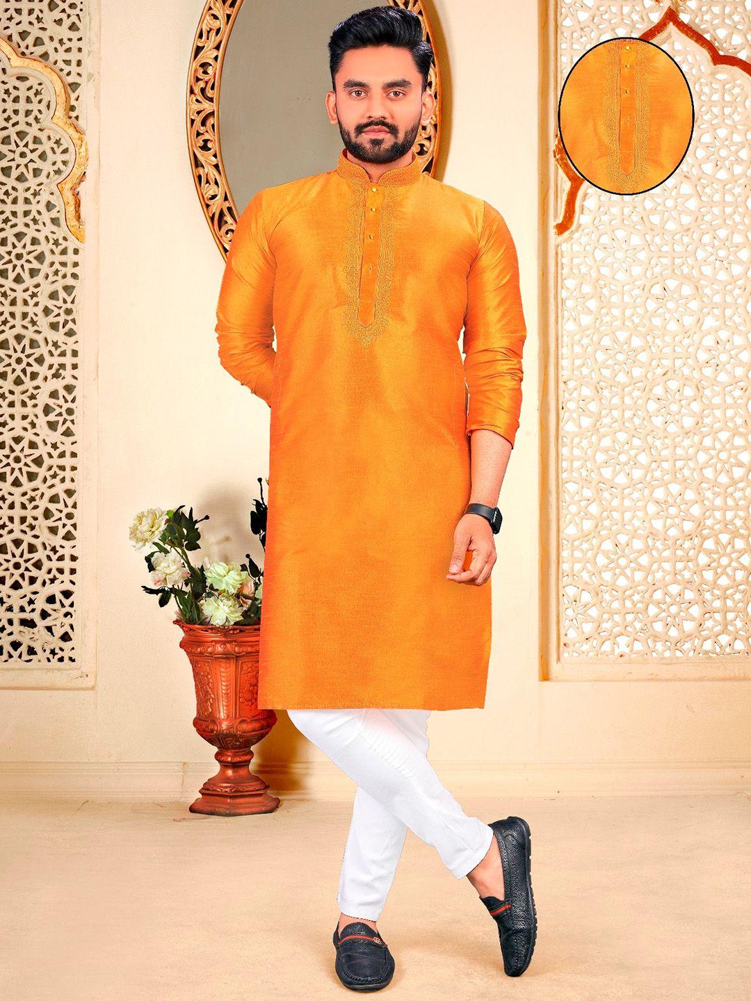 perfectblue men geometric thread work kurta